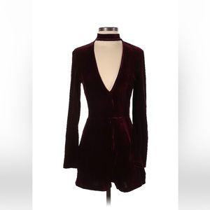 Charlotte Russe red/burgundy romper
